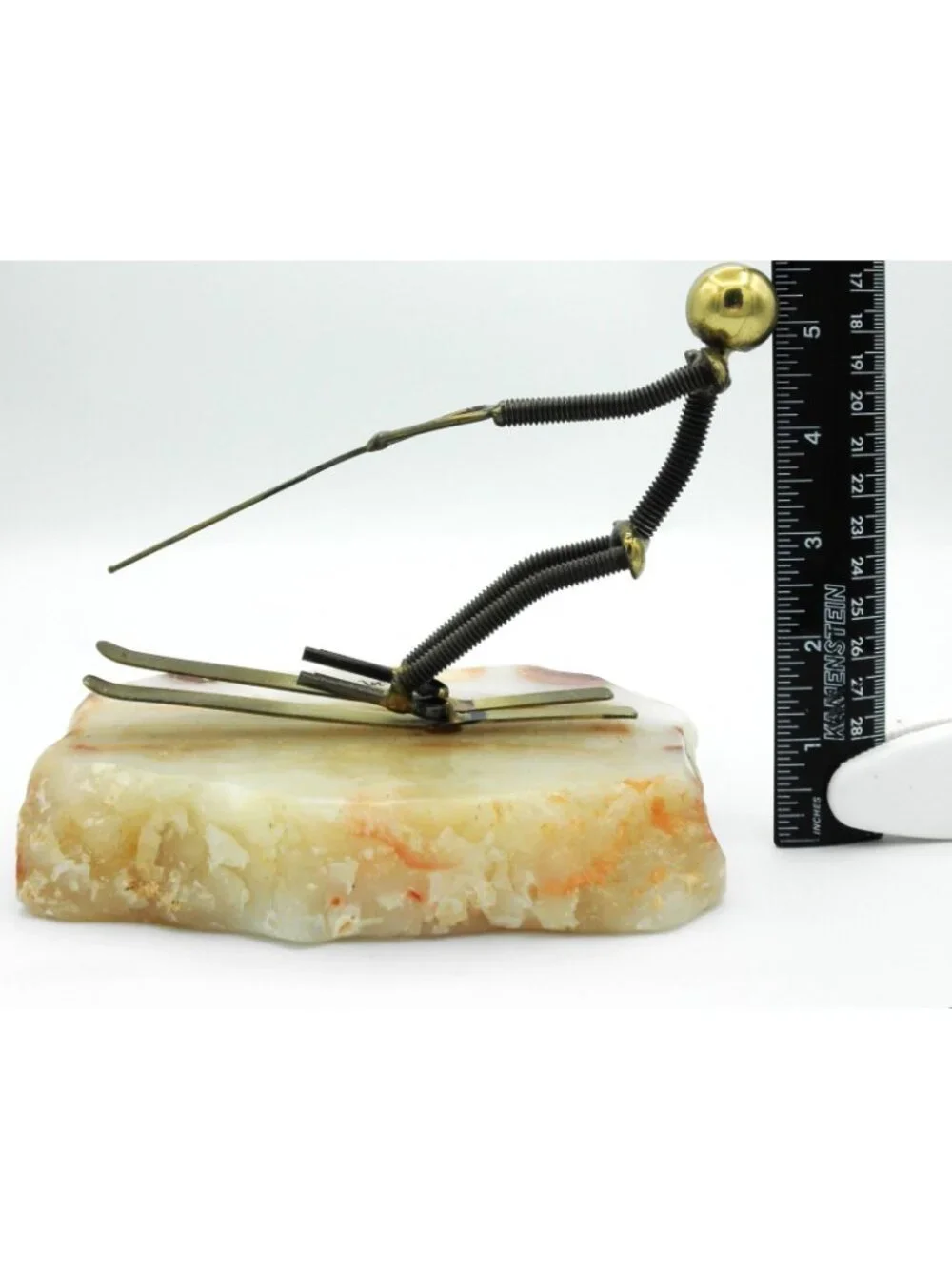 DeMott Sculpture Figure Water Skier Signed 1976